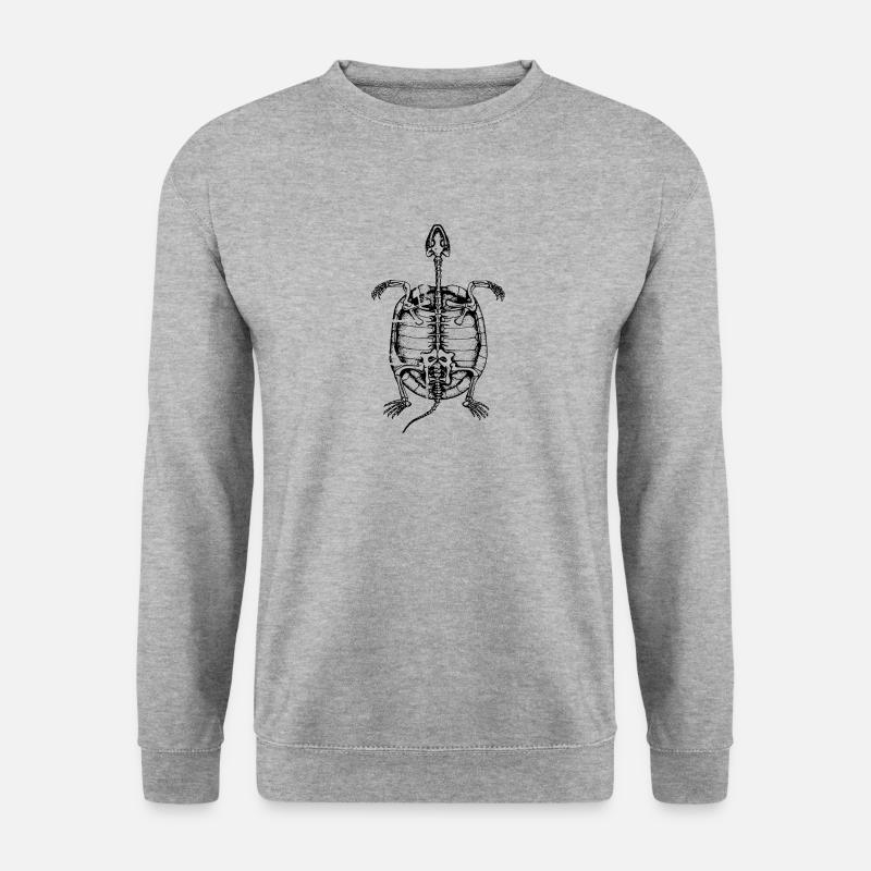 Fossile Schildkröte - Unisex Pullover - Weißgrau meliert