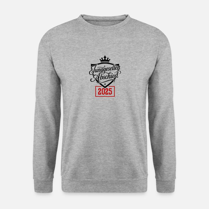 Junggesellenabschied 2025 Jga - Unisex Pullover - Weißgrau meliert