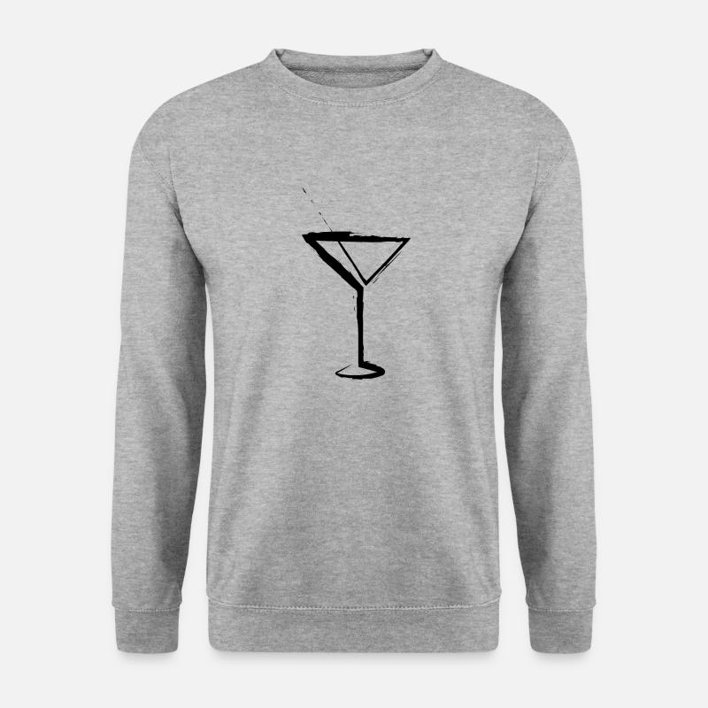 Martini draw - Unisex Pullover - Weißgrau meliert
