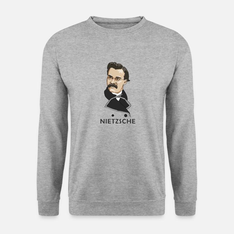 Nietzsche - Unisex Pullover - Weißgrau meliert