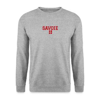 Drapeau Savoie - Sweat-shirt Unisexe - gris chiné - Devant - Alina (178cm) & Michal (187cm)