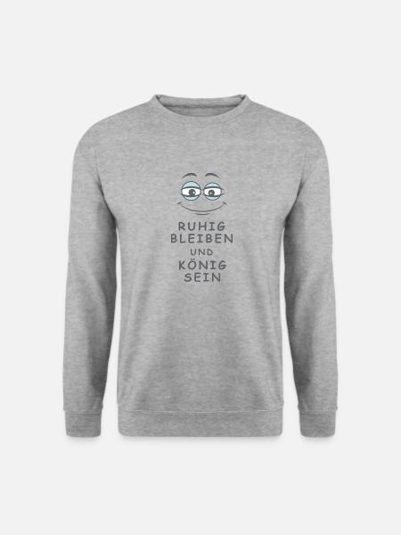 König sein - Unisex Pullover - Weißgrau meliert