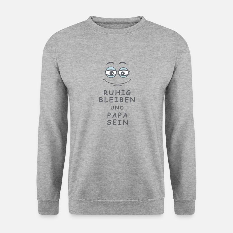 Papa sein - Unisex Pullover - Weißgrau meliert