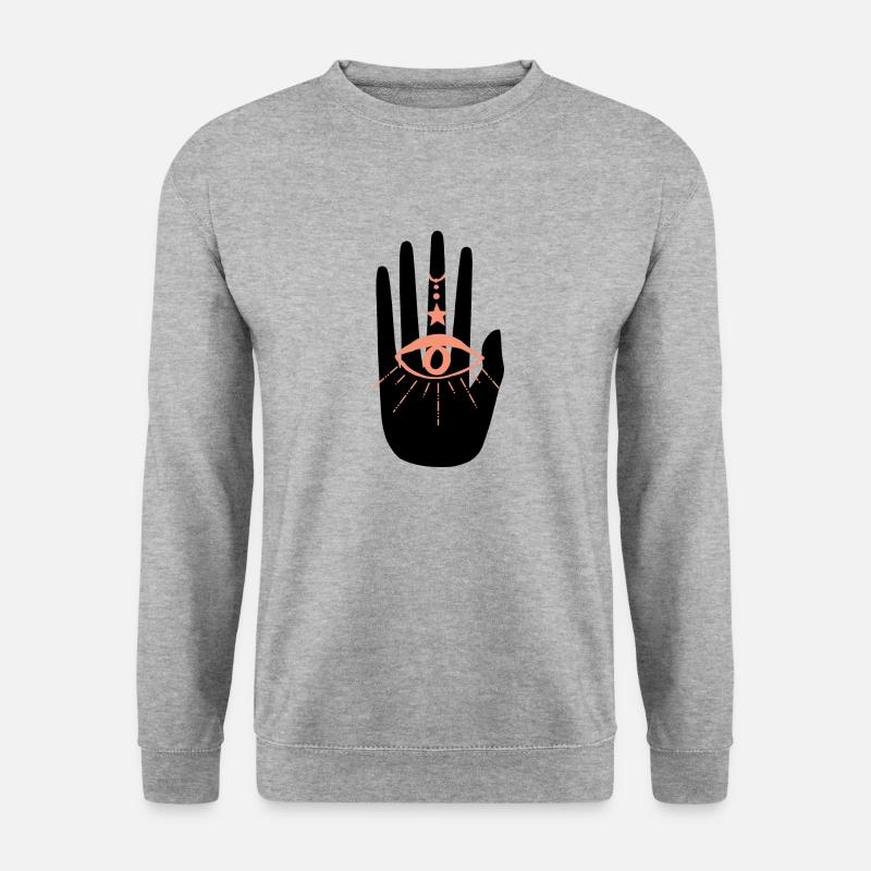 Glücksbringer - Unisex Pullover - Weißgrau meliert
