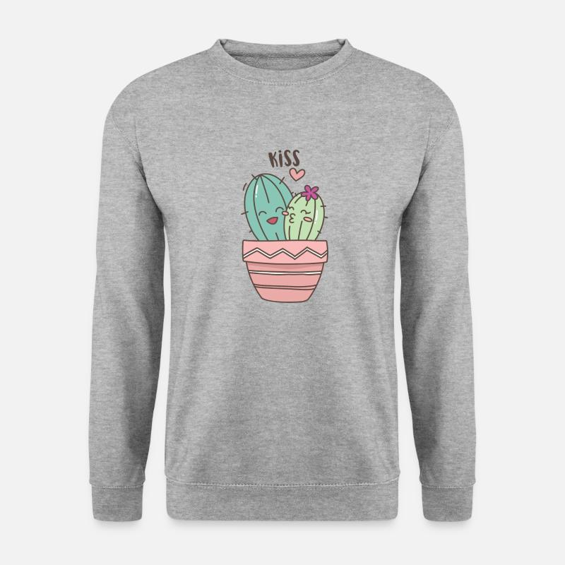 KÜSSEN - Unisex Pullover - Weißgrau meliert