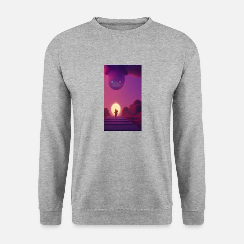 Anime Dreamz - Unisex Pullover - Weißgrau meliert