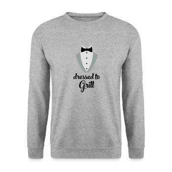 Funny cooking apron for men - Unisex Sweatshirt - salt & pepper - Front - Alina (178cm) & Michal (187cm)