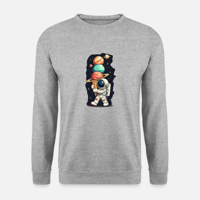 ASTRONAUT - Unisex Pullover - Weißgrau meliert