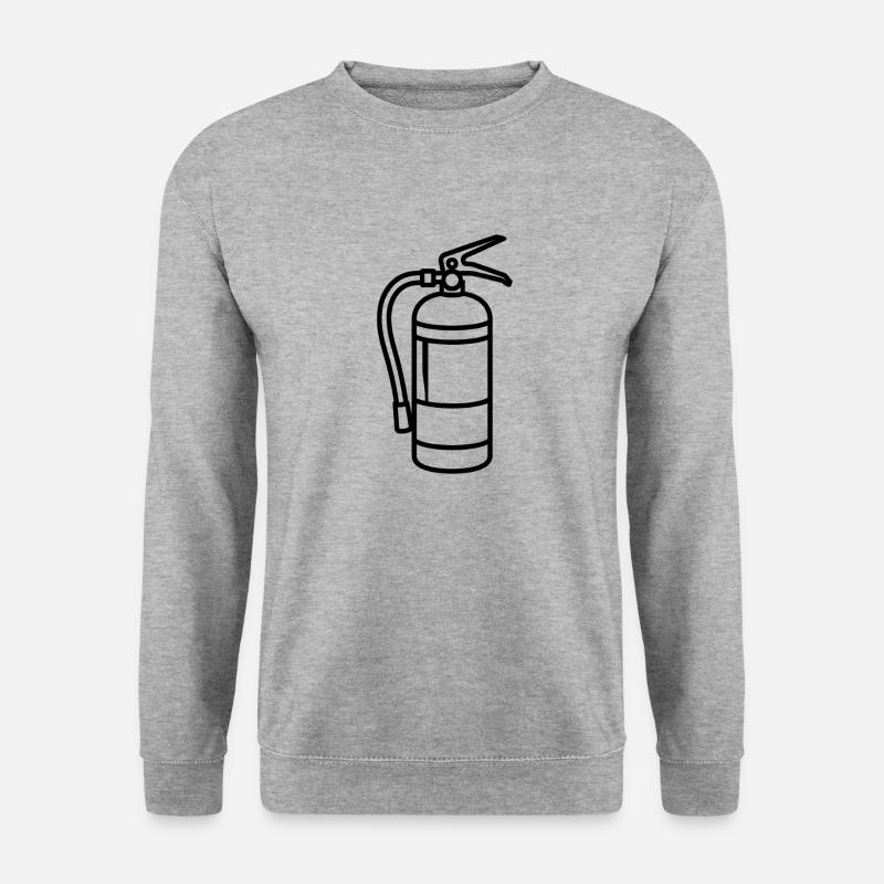 Feuerlöscher - Unisex Pullover - Weißgrau meliert
