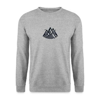 Alpine Schönheit - Unisex Pullover - Weißgrau meliert - Vorne - Alina (178cm) & Michal (187cm)