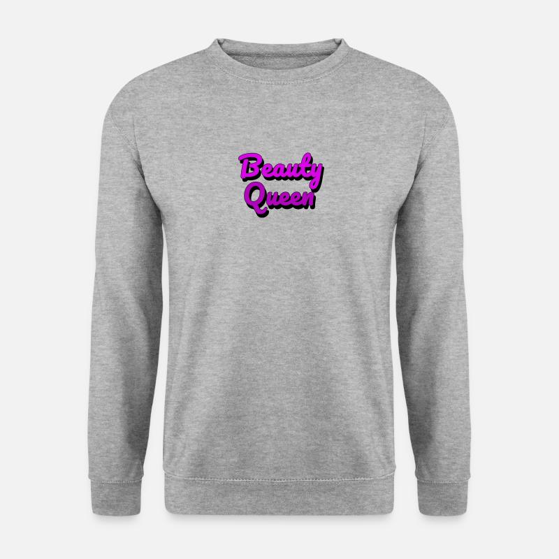 Beauty Queen - Unisex Pullover - Weißgrau meliert