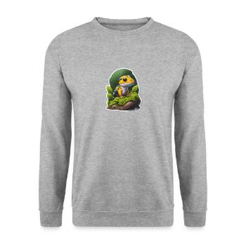 Petite salamandre - Sweat-shirt Unisexe - gris chiné - Devant - Alina (178cm) & Michal (187cm)