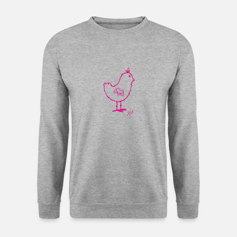 Kiki pink - Unisex Pullover - Weißgrau meliert