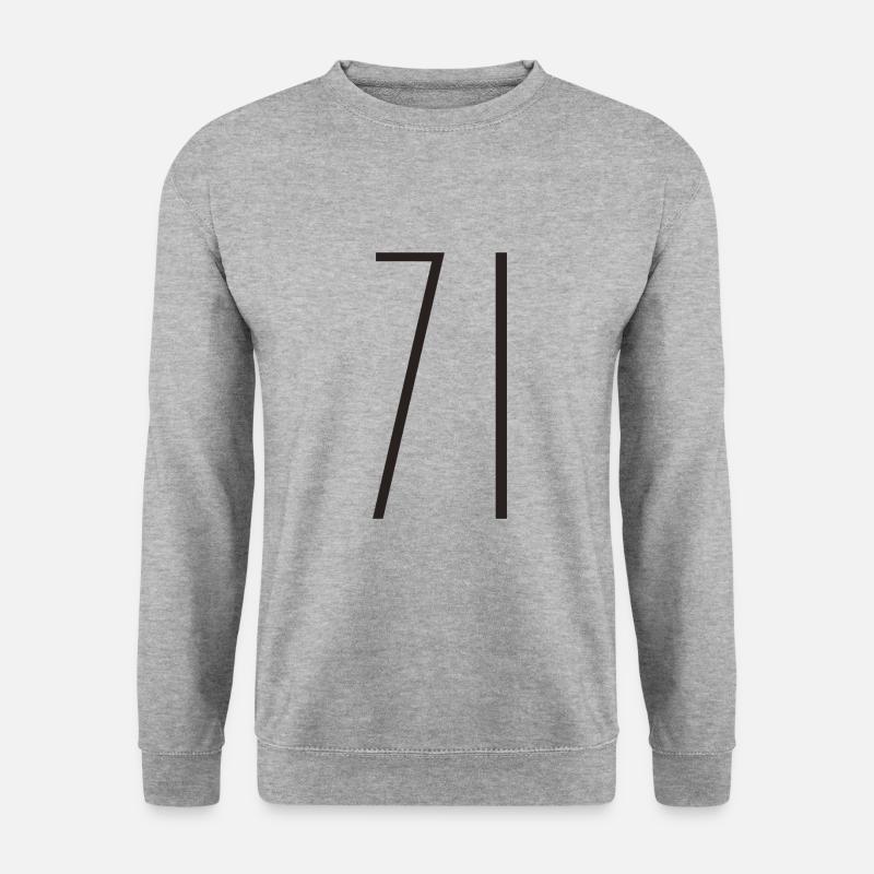71 - Unisex Pullover - Weißgrau meliert