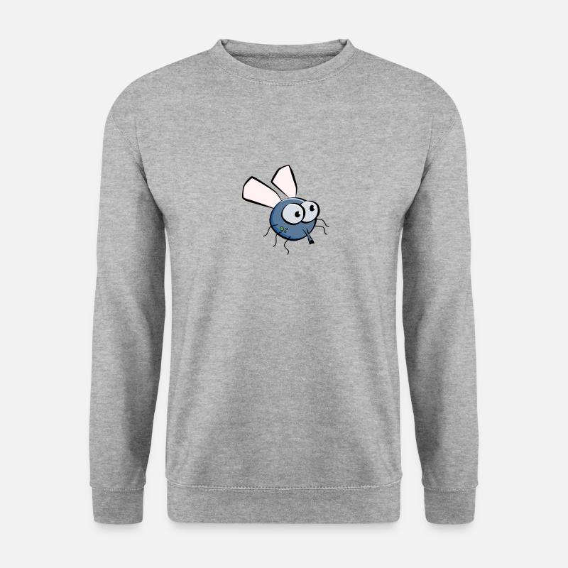 Fliege - Unisex Pullover - Weißgrau meliert