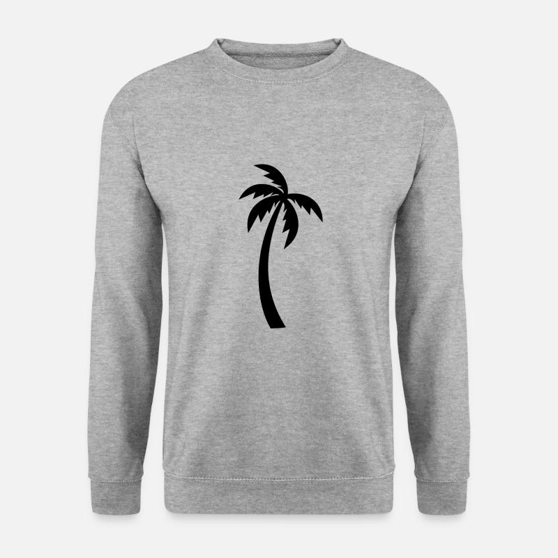 Palme - Unisex Pullover - Weißgrau meliert