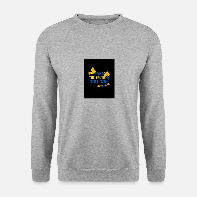 Frieden - Unisex Pullover - Weißgrau meliert