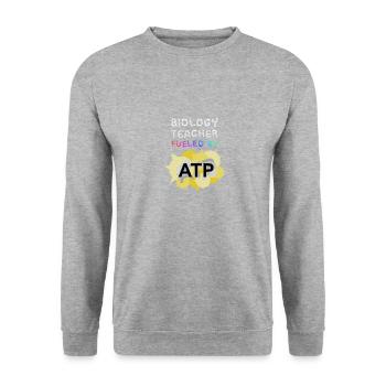 Biologie Lehrer Geschenk - Unisex Pullover - Weißgrau meliert - Vorne - Alina (178cm) & Michal (187cm)