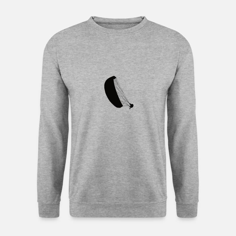 Paragliding Gleitschirmflieger Pilot - Unisex Pullover - Weißgrau meliert