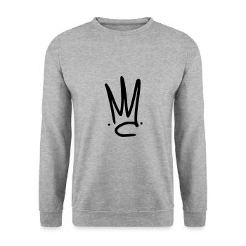 Emoji crown crowns sketch black - Unisex Sweatshirt - salt & pepper - Front - Alina (178cm) & Michal (187cm)