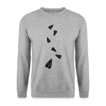 Diving Fins Diver silhouette - Unisex Sweatshirt - salt & pepper - Front - Alina (178cm) & Michal (187cm)