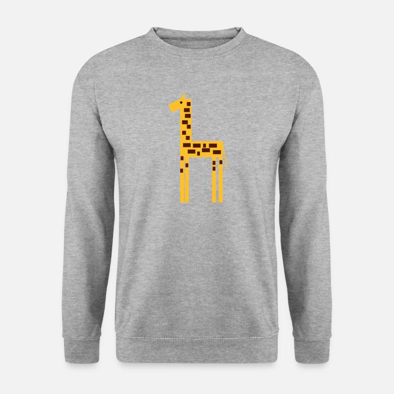 giraffe 2 - Unisex Pullover - Weißgrau meliert