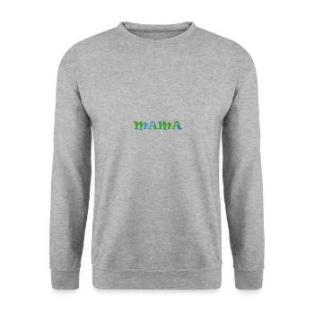 MAMA - Unisex Pullover - Weißgrau meliert - Vorne - Alina (178cm) & Michal (187cm)