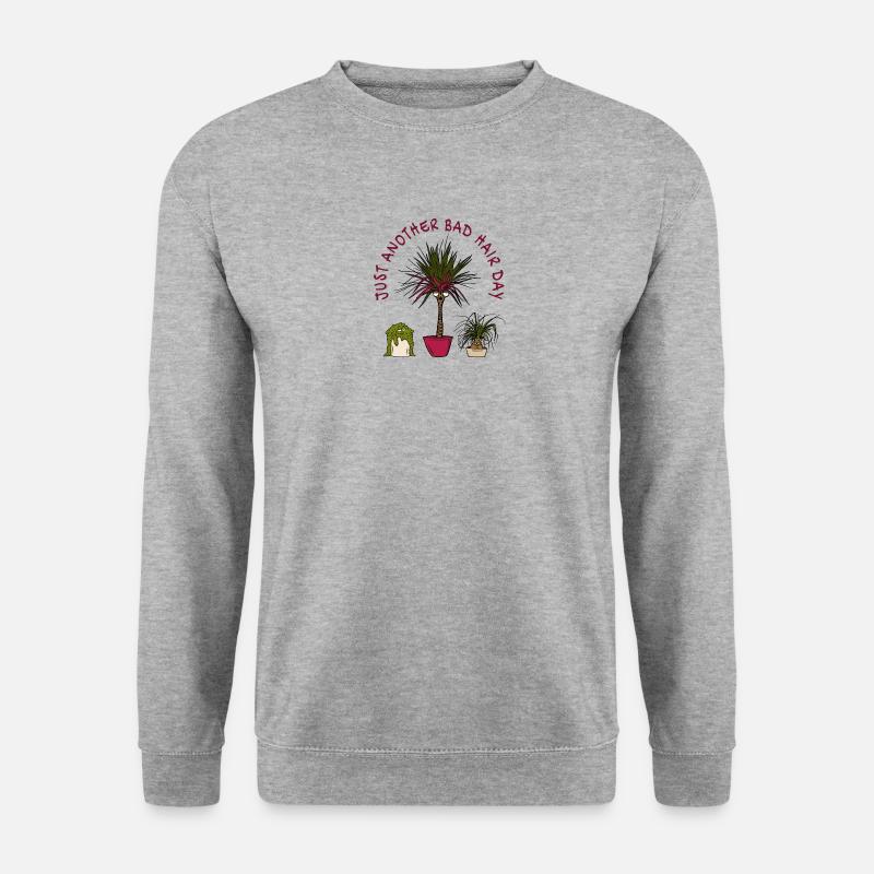 Bad Hair Day - Unisex Pullover - Weißgrau meliert