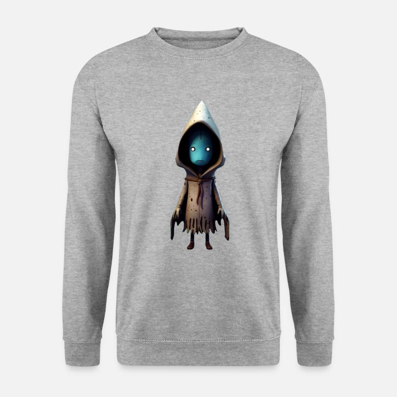 Niedliches Monster - Unisex Pullover - Weißgrau meliert