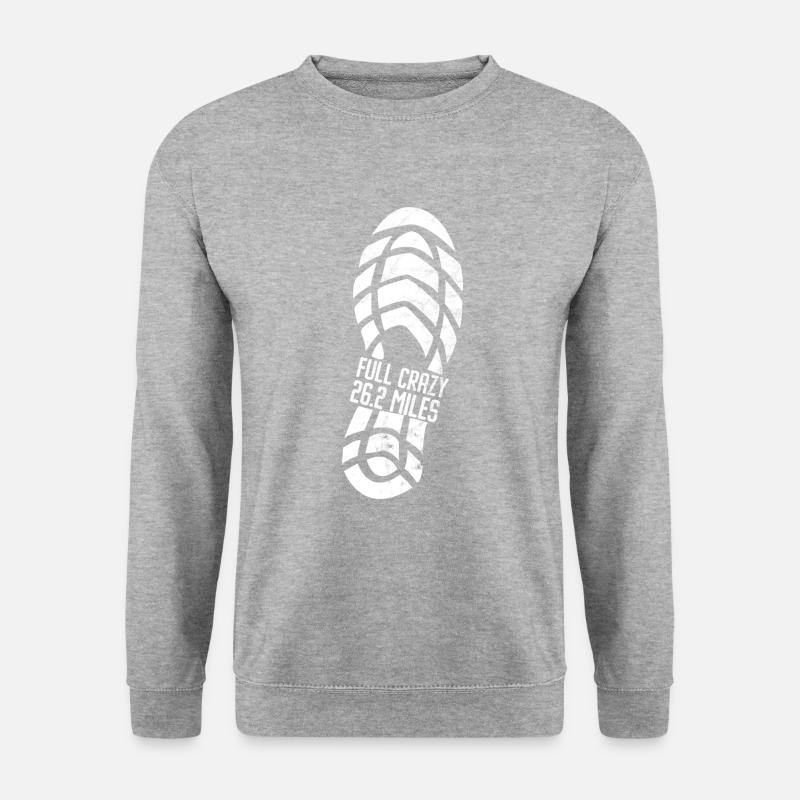 26.2 Meilen Marathon - Marathonläufer - Unisex Pullover - Weißgrau meliert