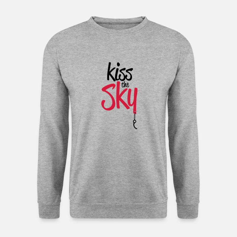 Kiss the Sky - Unisex Pullover - Weißgrau meliert