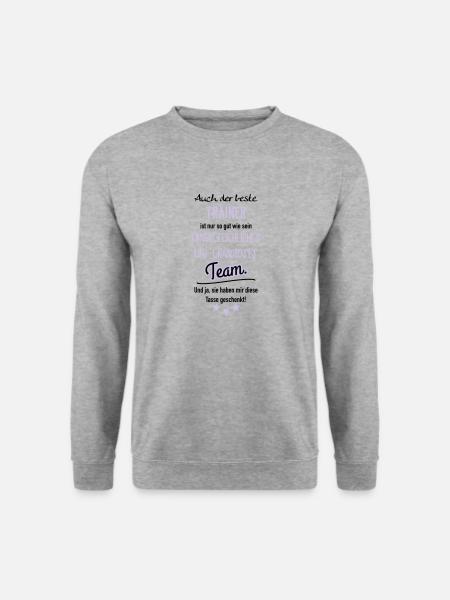 Bester Trainer Tasse - Unisex Pullover - Weißgrau meliert