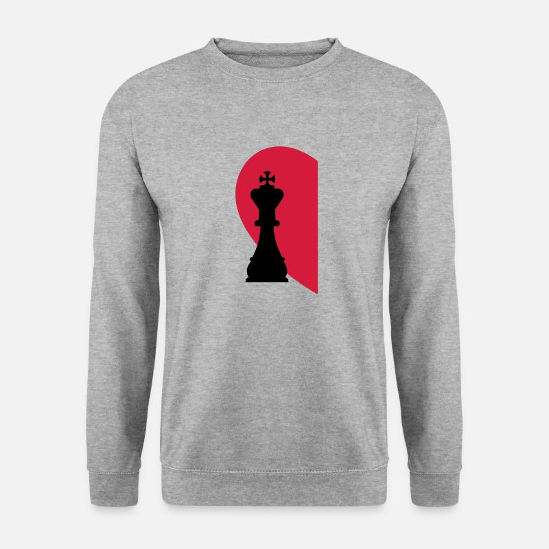 King of Love - Unisex Pullover - Weißgrau meliert