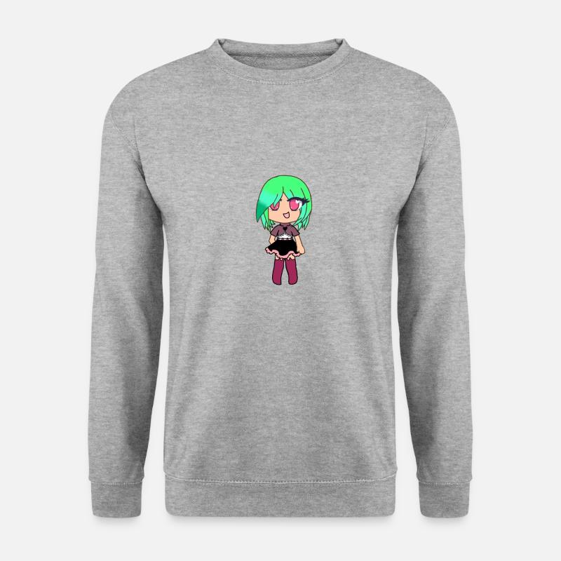 Gacha Anime - Unisex Pullover - Weißgrau meliert
