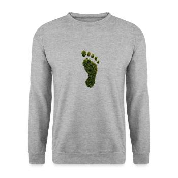 Ecological Footprint - Unisex Sweatshirt - salt & pepper - Front - Alina (178cm) & Michal (187cm)