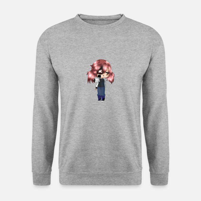 Gacha Anime 15 - Unisex Pullover - Weißgrau meliert