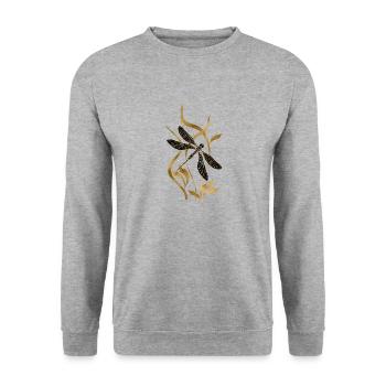 Libellule - Sweat-shirt Unisexe - gris chiné - Devant - Alina (178cm) & Michal (187cm)