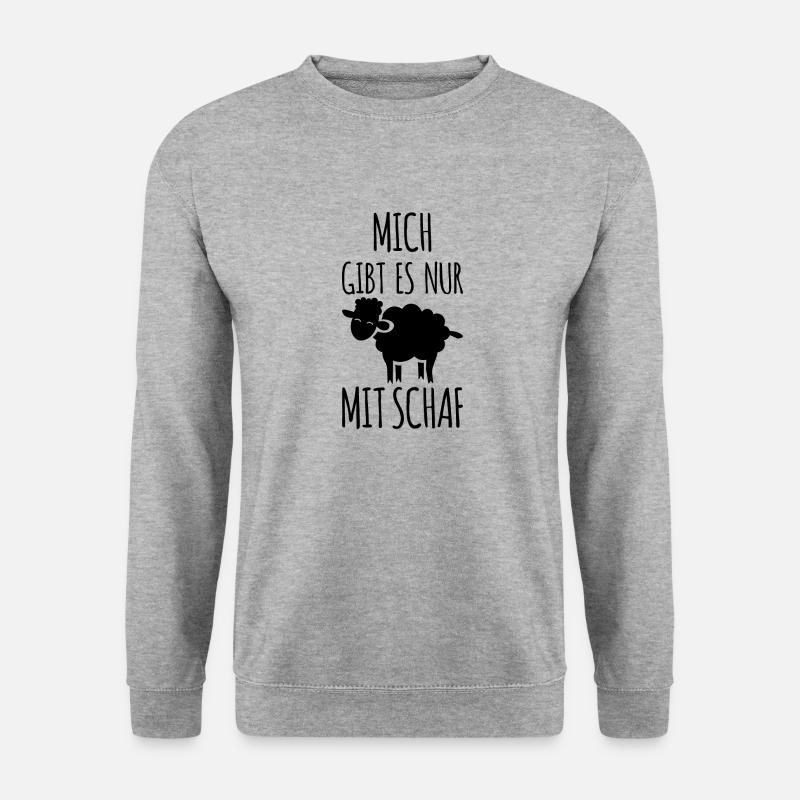 Schaf Landwirt Schäfer Geschenk - Unisex Pullover - Weißgrau meliert