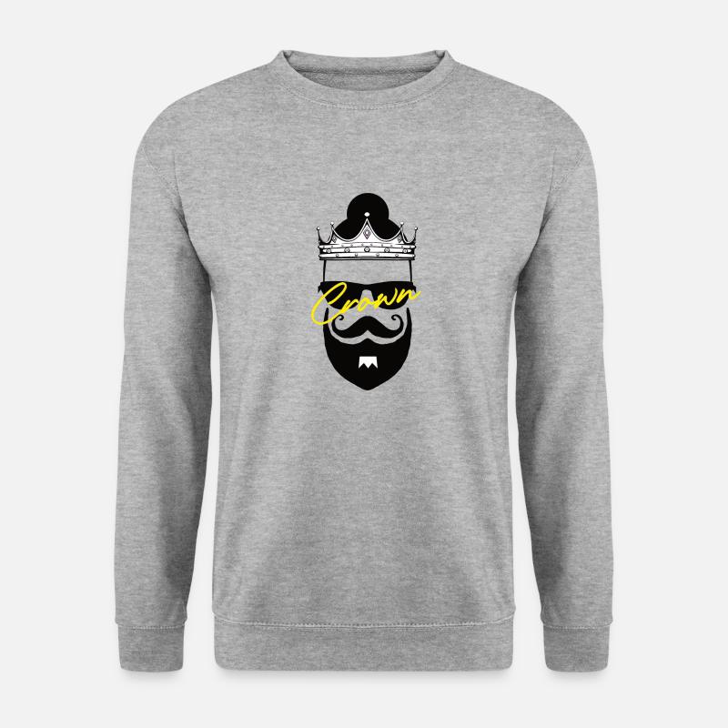 Krone - Unisex Pullover - Weißgrau meliert