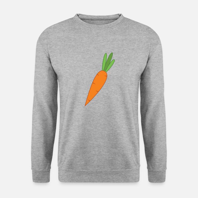 Möhre - Unisex Pullover - Weißgrau meliert