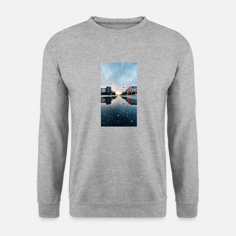 Berlin - Unisex Pullover - Weißgrau meliert