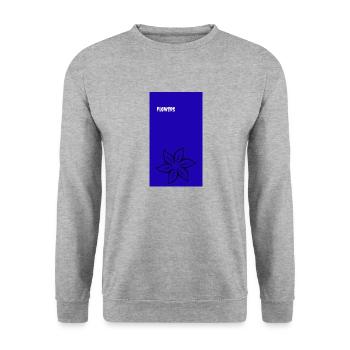 flowers - Unisex Pullover - Weißgrau meliert - Vorne - Alina (178cm) & Michal (187cm)