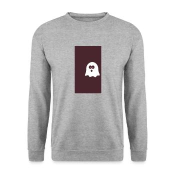 geist - Unisex Pullover - Weißgrau meliert - Vorne - Alina (178cm) & Michal (187cm)