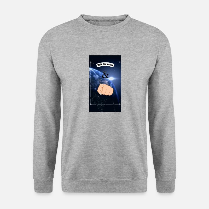 Zeit nur für mich und dich Bekleidung - Unisex Pullover - Weißgrau meliert