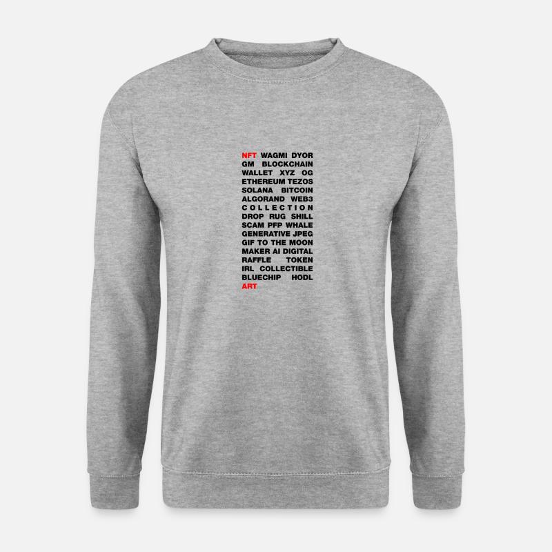 NFT LIST - Unisex Pullover - Weißgrau meliert