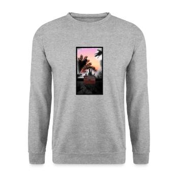 T-shirt creepy forest entering forbidden gift - Unisex Sweatshirt - salt & pepper - Front - Alina (178cm) & Michal (187cm)