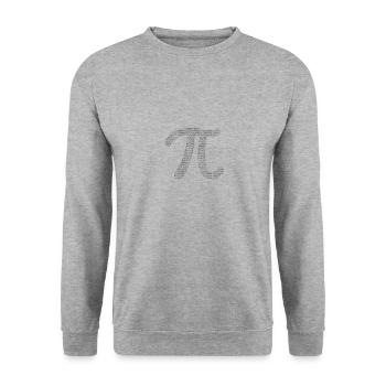 Pi - Unisex Pullover - Weißgrau meliert - Vorne - Alina (178cm) & Michal (187cm)