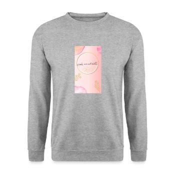 Life is Beautiful - Design Print - Unisex Sweatshirt - salt & pepper - Front - Alina (178cm) & Michal (187cm)