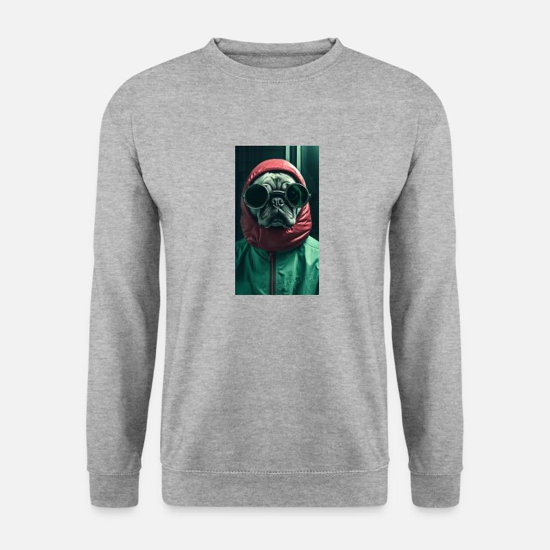 Pug Mops – Cool & Confident - Unisex Sweatshirt - salt & pepper