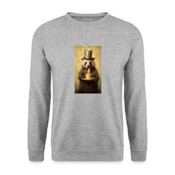 Anniversaire - Sweat-shirt Unisexe - gris chiné - Devant - Alina (178cm) & Michal (187cm)